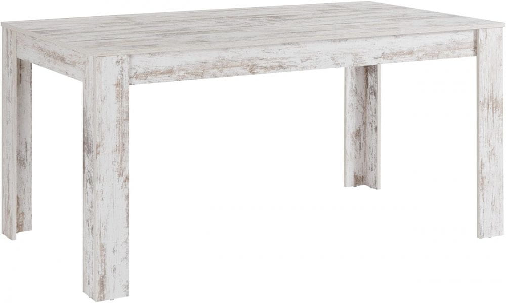 Danish Style Jedálenský stôl Lora II., 160 cm, biela